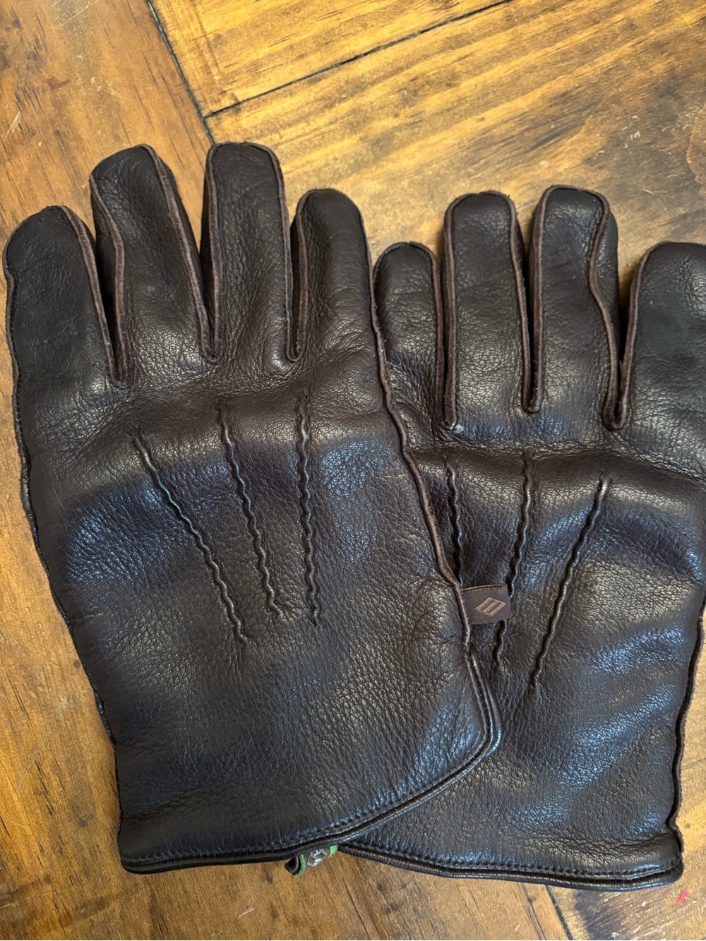 Joseph Abboud Men's Brown Sherpa lined Leather Gloves M